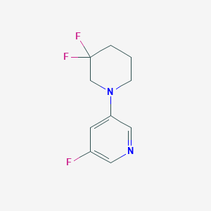 molecular formula C10H11F3N2 B1407997 3-(3,3-Difluoropiperidin-1-yl)-5-fluoropyridine CAS No. 1779133-26-4