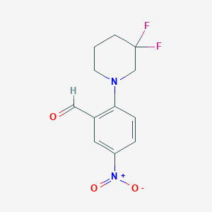 2-(3,3-Difluoropiperidin-1-yl)-5-nitrobenzaldehyde