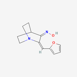 molecular formula C12H14N2O2 B14079997 (NZ)-N-[(2E)-2-(furan-2-ylmethylidene)-1-azabicyclo[2.2.2]octan-3-ylidene]hydroxylamine CAS No. 756772-43-7