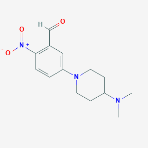 molecular formula C14H19N3O3 B1408002 5-(4-(Dimethylamino)piperidin-1-yl)-2-nitrobenzaldehyde CAS No. 1707357-96-7