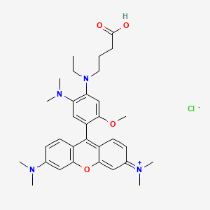 9-(4-((3-Carboxypropyl)(ethyl)amino)-5-(dimethylamino)-2-methoxyphenyl)-3,6-bis(dimethylamino)xanthylium chloride