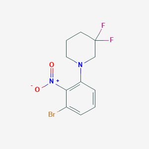 molecular formula C11H11BrF2N2O2 B1408004 6-Bromo-2-(3,3-difluoropiperidin-1-yl)nitrobenzene CAS No. 1707365-48-7