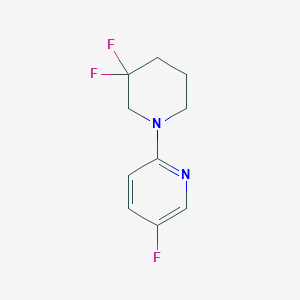 molecular formula C10H11F3N2 B1408006 2-(3,3-Difluoropiperidin-1-yl)-5-fluoropyridine CAS No. 1707391-19-2
