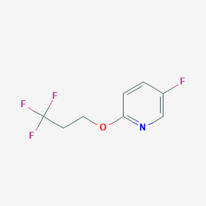 molecular formula C8H7F4NO B1408008 5-Fluoro-2-(3,3,3-trifluoropropoxy)pyridine CAS No. 1707604-95-2