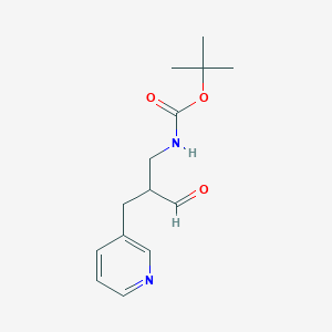 molecular formula C14H20N2O3 B1408009 tert-butyl N-[3-oxo-2-(pyridin-3-ylmethyl)propyl]carbamate CAS No. 1798717-56-2
