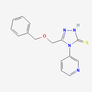 molecular formula C15H14N4OS B14080116 2,4-Dihydro-5-[(phenylmethoxy)methyl]-4-(3-pyridinyl)-3H-1,2,4-triazole-3-thione 