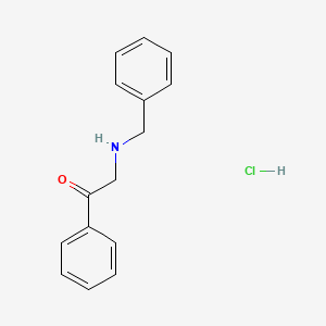 molecular formula C15H16ClNO B14080118 Ethanone, 1-phenyl-2-[(phenylmethyl)amino]-, hydrochloride CAS No. 101089-40-1