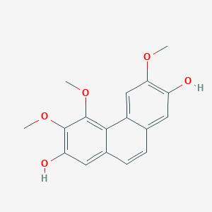 molecular formula C17H16O5 B14080129 2,7-Phenanthrenediol, 3,4,6-trimethoxy- CAS No. 39499-89-3