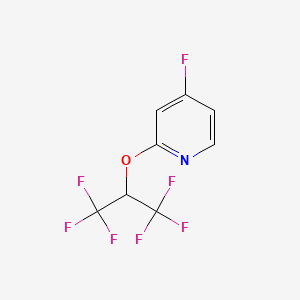 molecular formula C8H4F7NO B1408020 4-Fluoro-2-(1,1,1,3,3,3-hexafluoropropan-2-yloxy)pyridine CAS No. 1713163-18-8