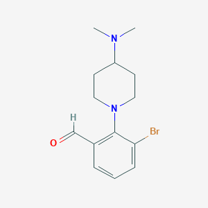 3-Bromo-2-(4-(dimethylamino)piperidin-1-yl)benzaldehyde
