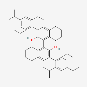 molecular formula C50H66O2 B14080250 (1S)-5,5',6,6',7,7',8,8'-octahydro-3,3'-bis[2,4,6-tris(1-Methylethyl)phenyl]-[1,1'-Binaphthalene]-2,2'-diol 