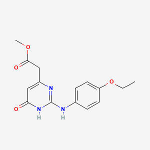 molecular formula C15H17N3O4 B14080267 Methyl {2-[(4-ethoxyphenyl)amino]-6-oxo-1,6-dihydropyrimidin-4-yl}acetate 