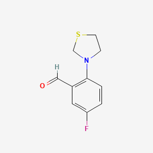 5-Fluoro-2-(thiazolidin-3-yl)benzaldehyde