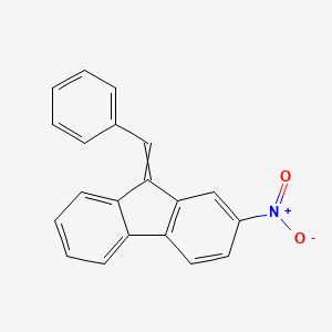 molecular formula C20H13NO2 B14080293 9H-Fluorene, 2-nitro-9-(phenylmethylene)- CAS No. 102159-98-8