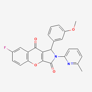 7-Fluoro-1-(3-methoxyphenyl)-2-(6-methylpyridin-2-yl)-1,2-dihydrochromeno[2,3-c]pyrrole-3,9-dione