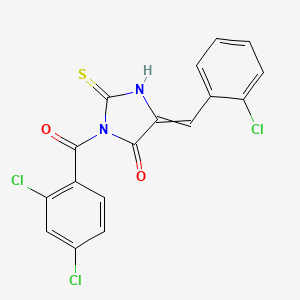 5-(2-Chlorobenzylidene)-3-(2,4-dichlorobenzoyl)-2-thioxoimidazolidin-4-one