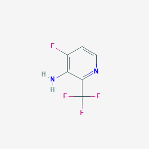 molecular formula C6H4F4N2 B1408032 3-Amino-4-fluoro-2-(trifluoromethyl)pyridine CAS No. 1227571-88-1