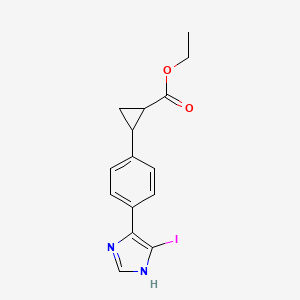 molecular formula C15H15IN2O2 B1408033 (1S,2S)-ethyl 2-(4-(5-iodo-1H-imidazol-4-yl)phenyl)cyclopropanecarboxylate CAS No. 1319211-95-4