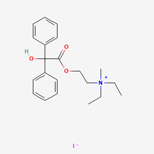 molecular formula C21H28INO3 B14080341 Diethyl(2-hydroxyethyl)methylammonium iodide benzilate CAS No. 2424-72-8