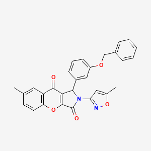 1-[3-(Benzyloxy)phenyl]-7-methyl-2-(5-methyl-1,2-oxazol-3-yl)-1,2-dihydrochromeno[2,3-c]pyrrole-3,9-dione