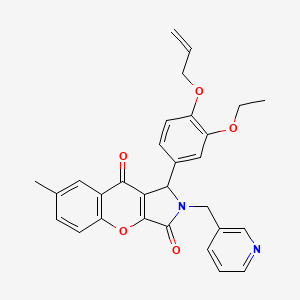 1-[3-Ethoxy-4-(prop-2-en-1-yloxy)phenyl]-7-methyl-2-(pyridin-3-ylmethyl)-1,2-dihydrochromeno[2,3-c]pyrrole-3,9-dione