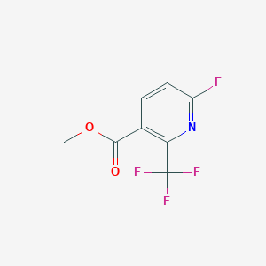 molecular formula C8H5F4NO2 B1408042 Methyl 6-fluoro-2-(trifluoromethyl)nicotinate CAS No. 1227575-70-3