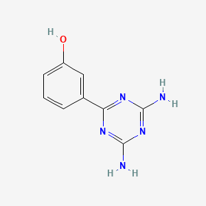 molecular formula C9H9N5O B14080431 3-(4,6-Diamino-1,3,5-triazin-2-yl)phenol CAS No. 474333-45-4