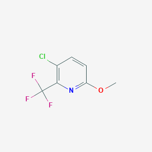 molecular formula C7H5ClF3NO B1408045 3-Chloro-6-methoxy-2-(trifluoromethyl)pyridine CAS No. 1227594-17-3