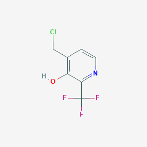 molecular formula C7H5ClF3NO B1408046 4-Chloromethyl-3-hydroxy-2-(trifluoromethyl)pyridine CAS No. 1227562-18-6