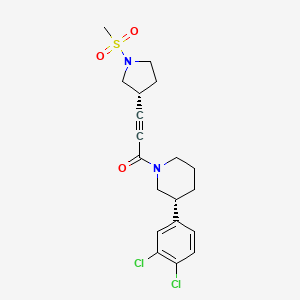 1-[(3R)-3-(3,4-dichlorophenyl)piperidin-1-yl]-3-[(3R)-1-methylsulfonylpyrrolidin-3-yl]prop-2-yn-1-one