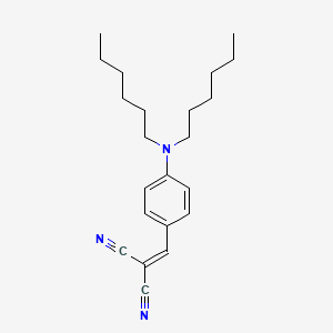 molecular formula C22H31N3 B14080466 2-(4-(Dihexylamino)benzylidene)malononitrile CAS No. 102348-86-7