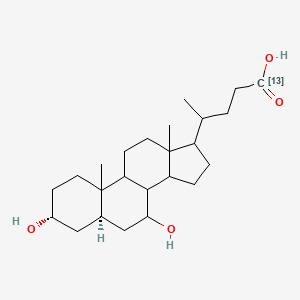 4-[(3R,5R,7S)-3,7-dihydroxy-10,13-dimethyl-2,3,4,5,6,7,8,9,11,12,14,15,16,17-tetradecahydro-1H-cyclopenta[a]phenanthren-17-yl](113C)pentanoic acid