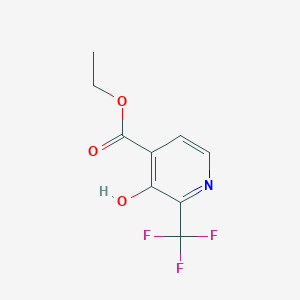 molecular formula C9H8F3NO3 B1408049 Ethyl 3-hydroxy-2-(trifluoromethyl)isonicotinate CAS No. 1227604-06-9