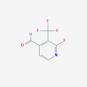 molecular formula C7H3F4NO B1408054 2-氟-3-(三氟甲基)烟酰醛 CAS No. 1227574-79-9