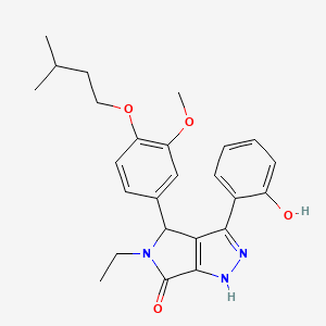 5-ethyl-3-(2-hydroxyphenyl)-4-[3-methoxy-4-(3-methylbutoxy)phenyl]-4,5-dihydropyrrolo[3,4-c]pyrazol-6(1H)-one