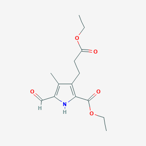 ethyl 3-(3-ethoxy-3-oxopropyl)-5-formyl-4-methyl-1H-pyrrole-2-carboxylate