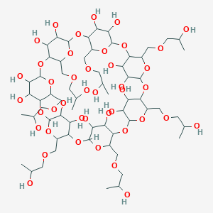molecular formula (C6H9O5)7(C3H7O) B140806 2-羟丙基-β-环糊精 CAS No. 128446-35-5