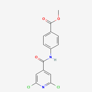 molecular formula C14H10Cl2N2O3 B14080606 Methyl 4-(2,6-dichloropyridine-4-amido)benzoate 