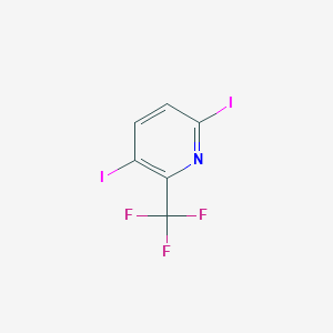 molecular formula C6H2F3I2N B1408062 3,6-Diiodo-2-(trifluoromethyl)pyridine CAS No. 1227601-87-7