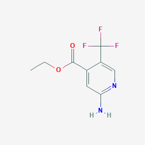 molecular formula C9H9F3N2O2 B1408063 Ethyl 2-amino-5-(trifluoromethyl)isonicotinate CAS No. 1227575-40-7