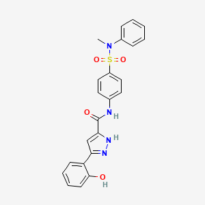 molecular formula C23H20N4O4S B14080659 5-(2-hydroxyphenyl)-N-{4-[methyl(phenyl)sulfamoyl]phenyl}-1H-pyrazole-3-carboxamide 