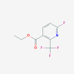 molecular formula C9H7F4NO2 B1408066 Ethyl 6-fluoro-2-(trifluoromethyl)nicotinate CAS No. 1227579-21-6