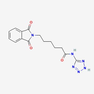 molecular formula C15H16N6O3 B14080662 6-(1,3-dioxo-1,3-dihydro-2H-isoindol-2-yl)-N-(1H-tetrazol-5-yl)hexanamide 