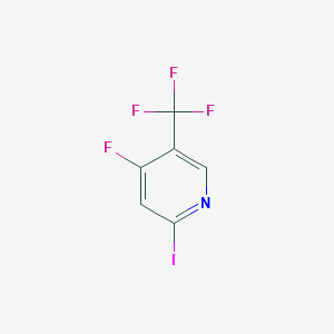 molecular formula C6H2F4IN B1408067 4-Fluoro-2-iodo-5-(trifluoromethyl)pyridine CAS No. 1227509-31-0