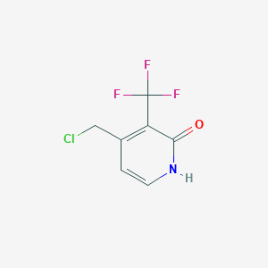 molecular formula C7H5ClF3NO B1408069 4-Chloromethyl-2-hydroxy-3-(trifluoromethyl)pyridine CAS No. 1227565-46-9