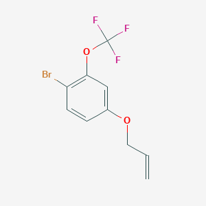 molecular formula C10H8BrF3O2 B14080700 1-Bromo-4-[(prop-2-en-1-yl)oxy]-2-(trifluoromethoxy)benzene CAS No. 1049730-85-9