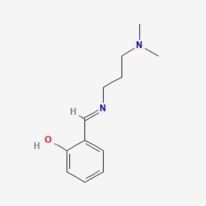 molecular formula C12H18N2O B14080707 Phenol, 2-[[[3-(dimethylamino)propyl]imino]methyl]- CAS No. 101512-39-4