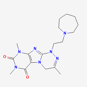 1-[2-(azepan-1-yl)ethyl]-3,7,9-trimethyl-1,4-dihydro[1,2,4]triazino[3,4-f]purine-6,8(7H,9H)-dione