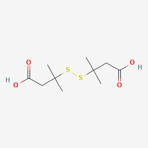 molecular formula C10H18O4S2 B14080748 3,3'-Disulfanediylbis(3-methylbutanoic acid) CAS No. 995-93-7