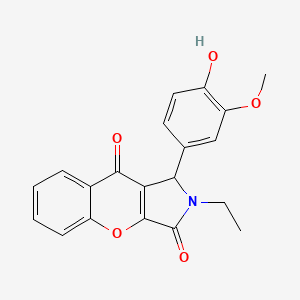 2-Ethyl-1-(4-hydroxy-3-methoxyphenyl)-1,2-dihydrochromeno[2,3-c]pyrrole-3,9-dione